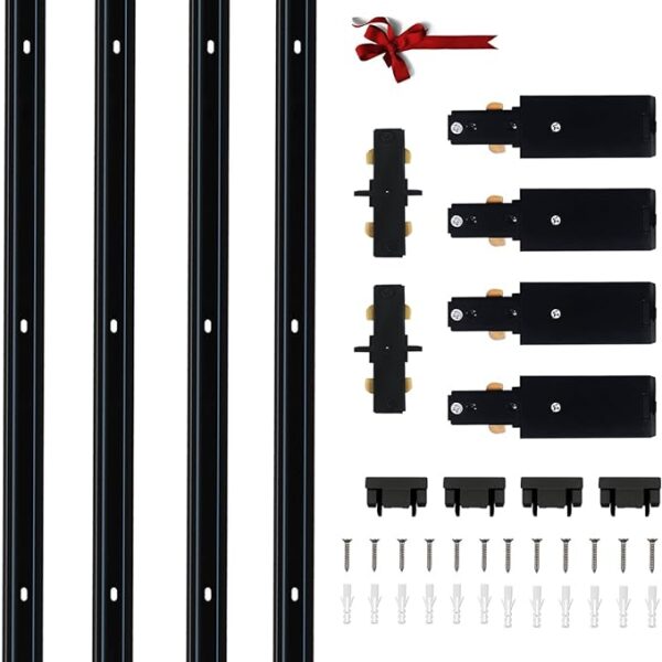 H Type Track Lighting Rails 4PCS 120V Single Circuit 3-Wire H Track ...